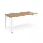 Adapt add on unit single 1600mm x 800mm - white frame and oak top