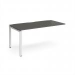 Adapt add on unit single 1600mm x 800mm - white frame, storm grey top E168-AB-WH-OG