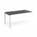 Adapt add on unit single 1600mm x 800mm - white frame, storm grey top E168-AB-WH-OG