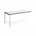Adapt add on unit single 1600mm x 800mm - white frame, white top, black edge E168-AB-WH-WK
