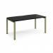 Adapt single desk 1600mm x 800mm - green frame, black top E168-GN-BK
