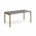 Adapt single desk 1600mm x 800mm - green frame, grey oak top E168-GN-GO