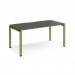 Adapt single desk 1600mm x 800mm - green frame, storm grey top E168-GN-OG