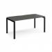 Adapt single desk 1600mm x 800mm - black frame, storm grey top E168-K-OG