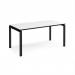 Adapt single desk 1600mm x 800mm - black frame, white top, black edge E168-K-WK