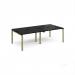 Adapt double back to back desks 2400mm x 1200mm - green frame, black top E2412-GN-BK