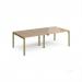 Adapt double back to back desks 2400mm x 1200mm - green frame, kendal oak top E2412-GN-KO
