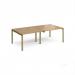 Adapt double back to back desks 2400mm x 1200mm - green frame, oak top E2412-GN-O