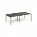 Adapt double back to back desks 2400mm x 1200mm - green frame, storm grey top E2412-GN-OG