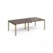 Adapt double back to back desks 2400mm x 1200mm - green frame, walnut top E2412-GN-W