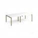Adapt double back to back desks 2400mm x 1200mm - green frame, white top E2412-GN-WH