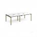 Adapt double back to back desks 2400mm x 1200mm - green frame, white top, black edge E2412-GN-WK