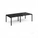 Adapt double back to back desks 2400mm x 1200mm - black frame, black top E2412-K-BK