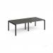 Adapt double back to back desks 2400mm x 1200mm - black frame, storm grey top E2412-K-OG