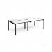 Adapt double back to back desks 2400mm x 1200mm - black frame, white top, black edge E2412-K-WK