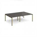 Adapt double back to back desks 2400mm x 1600mm - green frame, storm grey top E2416-GN-OG