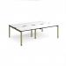 Adapt double back to back desks 2400mm x 1600mm - green frame, white top, black edge E2416-GN-WK