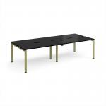Adapt double back to back desks 2800mm x 1200mm - green frame, black top E2812-GN-BK