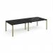 Adapt double back to back desks 2800mm x 1200mm - green frame, black top E2812-GN-BK
