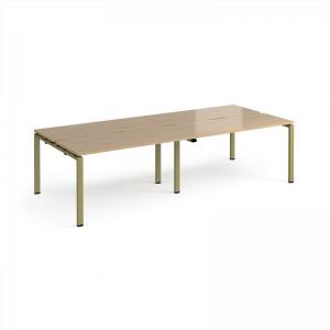 Adapt double back to back desks 2800mm x 1200mm - green frame, kendal