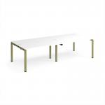 Adapt double back to back desks 2800mm x 1200mm - green frame, white top E2812-GN-WH