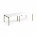 Adapt double back to back desks 2800mm x 1200mm - green frame, white top E2812-GN-WH