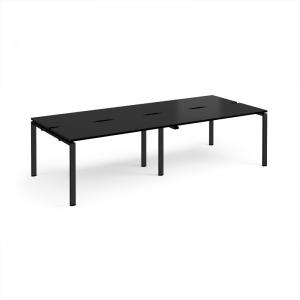 Adapt double back to back desks 2800mm x 1200mm - black frame, black