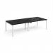 Adapt double back to back desks 2800mm x 1200mm - white frame, black top E2812-WH-BK