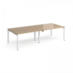 Adapt double back to back desks 2800mm x 1200mm - white frame, kendal