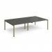 Adapt double back to back desks 2800mm x 1600mm - green frame, storm grey top E2816-GN-OG