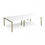 Adapt double back to back desks 2800mm x 1600mm - green frame, white top E2816-GN-WH