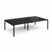 Adapt double back to back desks 2800mm x 1600mm - black frame, black top E2816-K-BK