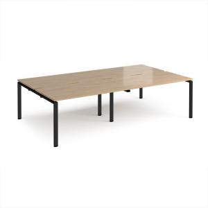 Adapt double back to back desks 2800mm x 1600mm - black frame, kendal