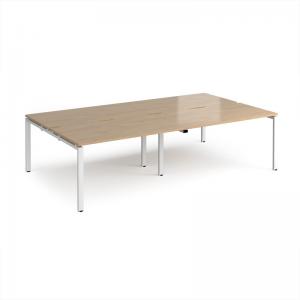 Adapt double back to back desks 2800mm x 1600mm - white frame, kendal