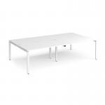 Adapt double back to back desks 2800mm x 1600mm - white frame, white top E2816-WH-WH