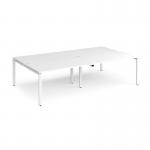 Adapt double back to back desks 2800mm x 1600mm - white frame, white top E2816-WH-WH