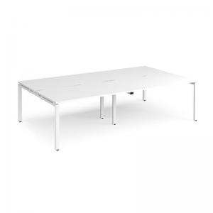 Image of Adapt double back to back desks 2800mm x 1600mm - white frame, white