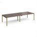 Adapt double back to back desks 3200mm x 1200mm - green frame, walnut top E3212-GN-W