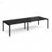 Adapt double back to back desks 3200mm x 1200mm - black frame, black top E3212-K-BK