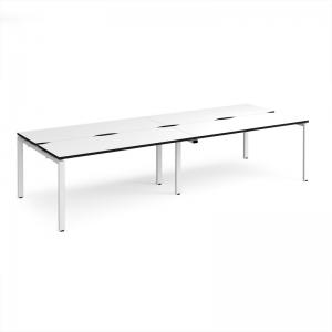 Adapt double back to back desks 3200mm x 1200mm - white frame, white