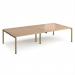Adapt double back to back desks 3200mm x 1600mm - green frame, beech top E3216-GN-B