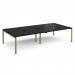 Adapt double back to back desks 3200mm x 1600mm - green frame, black top E3216-GN-BK