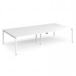 Adapt double back to back desks 3200mm x 1600mm - white frame, white top E3216-WH-WH