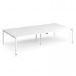 Adapt double back to back desks 3200mm x 1600mm - white frame, white top E3216-WH-WH