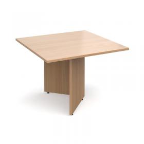 Arrow head leg square extension table 1000mm x 1000mm - beech EB10B
