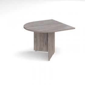 Arrow head leg radial extension table 1000mm x 1000mm - grey oak EB10DGO