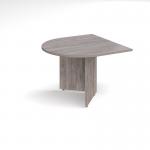 Arrow head leg radial extension table 1000mm x 1000mm - grey oak