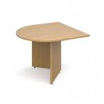 Arrow head leg radial extension table 1000mm x 1000mm - oak