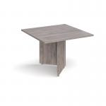 Arrow head leg square extension table 1000mm x 1000mm - grey oak EB10GO