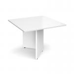 Arrow head leg square extension table 1000mm x 1000mm - white EB10WH